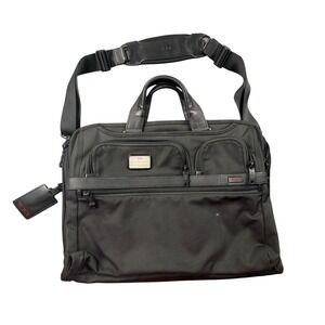 Tumi Alpha Ballistic Nylon Slim Deluxe Portfolio Briefcase Black 026114D2 Mens